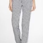 J Brand  Ivory & Black Delia Striped Straight Leg Pants 2 Photo 0