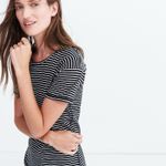 Madewell 🖤 Black and White Striped Fitted Short Sleeve T-Shirt Photo 1