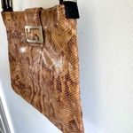 Cecconi Vintage Brown Snakeskin Print Italian Leather Shoulder Bag Photo 5