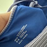 Aerie Blue Shiny Shimmery Ombré Ribbed Full Coverage One Piece Swimsuit Photo 4