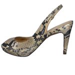 Cole Haan (NIKEAIR) Snakeskin Embossed Leather Slingback Platform Heels Sz 7.5M Photo 1
