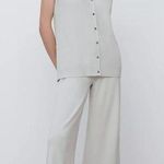 ZARA  light gray knit gray vest NWT Photo 0