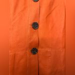 Peck & Peck  Women's Leather Orange Jacket Photo 3