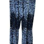 Jessica Simpson Pants Blue Indigo Floral Wide Leg Palazzo Pants Women's 1X New Photo 0