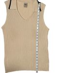 High Sierra Vintage Ribbed Knit Polo Sweater Vest Beige Cream XL Photo 7