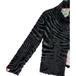 Beth Bowley Black Zebra Print Textured Jacket Size 4 Unique Statement Mob Wife Photo 8