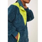 Free People Movement Fall to Rise Fluffy Quarterzip Pullover Margarita Blue Photo 2