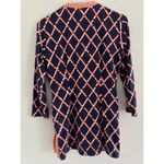 J. McLaughlin Top Womens Small Blue Orange Catalina Cloth Tunic Career Stretch Photo 1