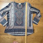 Paisley Boho Tunic Sweater SZ XXL Light Weight Style&Co Long Sleeve Crew Neck Brown Photo 4
