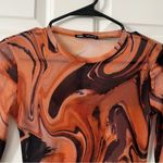 ZARA  Swirl Pattern Long Sleeve Bodysuit S Photo 1
