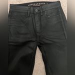 American Eagle 🆕  Leather Coated Black Jegging, Size 2 Regular Hi-Rise Photo 8