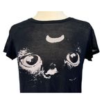 Brandy Melville  Cat Luna Carolina Crop Top Black Lightweight Kitty Face T Shirt Photo 2