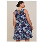 Torrid  Mini‎ Ruffle Trim Dress Chiffon Floral Multi-Color Plus Size 1X NWT Photo 2