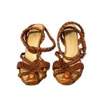 YSL  LEATHER ANKLE WRAP HEELS Photo 1