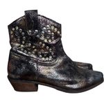 J. Renee Larch Leather Ankle Boots Copper Brown Studded Zip Heel Bootie Size 8.5 Photo 0