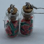 NEW Watermelon slices in mason jar fashion earring Photo 11