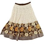 American Vintage Vintage Y2K Boho Festival Cottage Floral Polka Dot A-Line Long Midi Skirt Photo 0