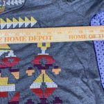 Johnny Was  Medium‎ Gray Aztec Cross Stitch Tunic Top 3/4 Slv Knit Southwestern Photo 6