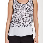 Philosophy New Womens NWT Top Black White Tank 10 12 Print Nordstrom Contrast Photo 0