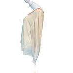 POL women's oversized small blouse, cream and brown Photo 2