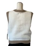 NWT Luna Ivy Chunky V Neck Sheep Embroidered Sweater Vest Tan Photo 6