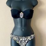 Victoria's Secret VICTORIA SECRET | Floral Ruffle w/ Brooch 2pc Bikini Sz 34B/S Photo 0
