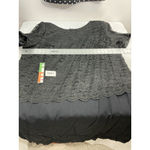 Womans Dress Barn Woman Cocktail Dress Perceptions 24 W Black Lined Short Sleeve Size 24W Photo 3