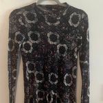 Free People Annabelle Tunic Dress Boho Floral Paisley Long Sleeve Mock Neck XS Photo 2