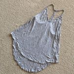 Lush Clothing Lush Grey High Low T-Back Tank Top Shirt Size Small Stretch Soft Casual EUC Photo 1