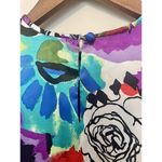 Harper EJHarper Shirt Size6‎ long sleeve colorful watercolor Artsy Floral Geometric Photo 6