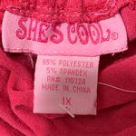 She’s Cool Women’s Pink Strapless High Low Maxi Dress Size 1X Ruffle Hem Belted Photo 7