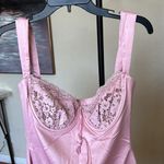 House Of CB HOUSE OF‎ CB 'Adriana' Rose Satin And Lace Mini Dress NWOT Photo 4