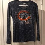 Chicago Bears Blue Long Sleeve Sport Casual Crew Neck Shirt Size Med GUC #4630 Photo 1