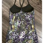 Lululemon  Power Y Tank *Luon Floral Sport White Multi / Gator Green 4 Photo 3