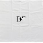 Diane Von Furstenberg  DVF White Logo Cotton Drawstring Purse Dust Bag 21x20 NIB Photo 2