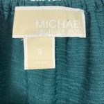 MICHAEL Michael Kors Key Hole Tie Waist Peasant Ruffle Dress Teal Size Small Green Photo 2