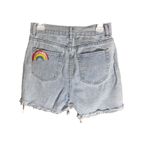 PacSun Shorts 90S Girlfriend Button Fly Denim Shorts Cut Off size 26 with heart Photo 4