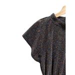 Nine West Cropped Rainbow Glitter Jumpsuit Black Size M NWT New Year Holiday Photo 8