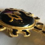 CRAFT Signed Soft Satin Gold Tone Celestial Sun Clip On Earrings Photo 2