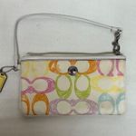 Coach Wristlet Wallet Hampton Scribble Signature C Pastel Colors Retro Y2K Purse Photo 0