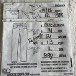 Love Tree Crop Jumpsuit Womens Sz L Black White Stripe Wide Leg Coastal Nautical Photo 2