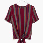 Madewell  |Button-Back Tie Tee in Rosalinda Stripe Photo 4