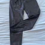 Leather Joggers Black Photo 1