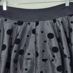 Vila Black Polka Dot Mini Skirt Size Medium Black Velvet Polka Dot Flirty Skirt Photo 4