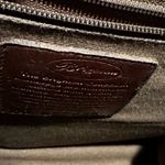 Brighton  VINTAGE DARK BROWN CROC STYLE HEART CHARM BUCKLE HANDBAG Photo 3