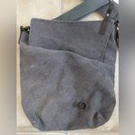 COOFIT Unisex Women's or Men's Crossbody Grey Shoulder Leather Canvas Bag 14" Gray Photo 2