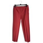Piazza Sempione Pants Women 8 Red Audrey Slim Leg Capri Trousers Preppy Luxury Photo 1