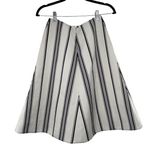 Cameo  Women's White Black Purple Vertical Stripe A-Line‎ Midi Skirt Size XS Photo 1