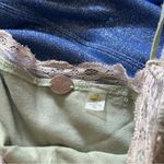 Free People NWT  Green Cottagecore Fairycore Lace Coquette Mini Dress Size S Photo 5