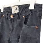 One Teaspoon Trashed Free Birds Black Distressed Ankle Denim Jeans Women Size 24 Photo 2